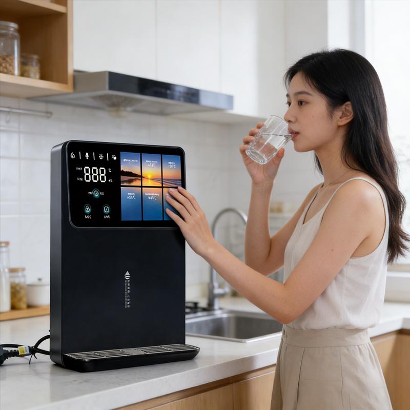 New Arrival Multifunctional Intelligent UV Smart Temperature Adjustment Hot and Cold Wall Mounted Pipeline Water Dispenser