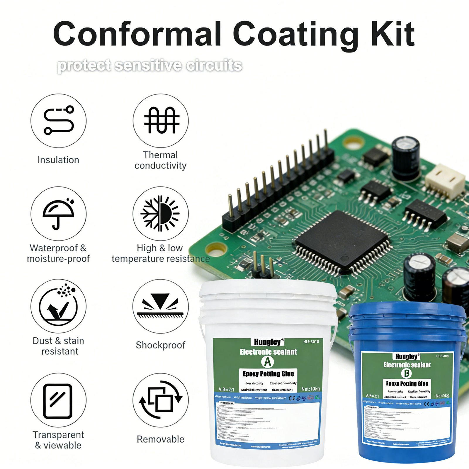 Resin Sealant Glue AB Glue Epoxy Potting Compounds Resins Epoxy Adhesive for Electronic Potting Casting Encapsulation