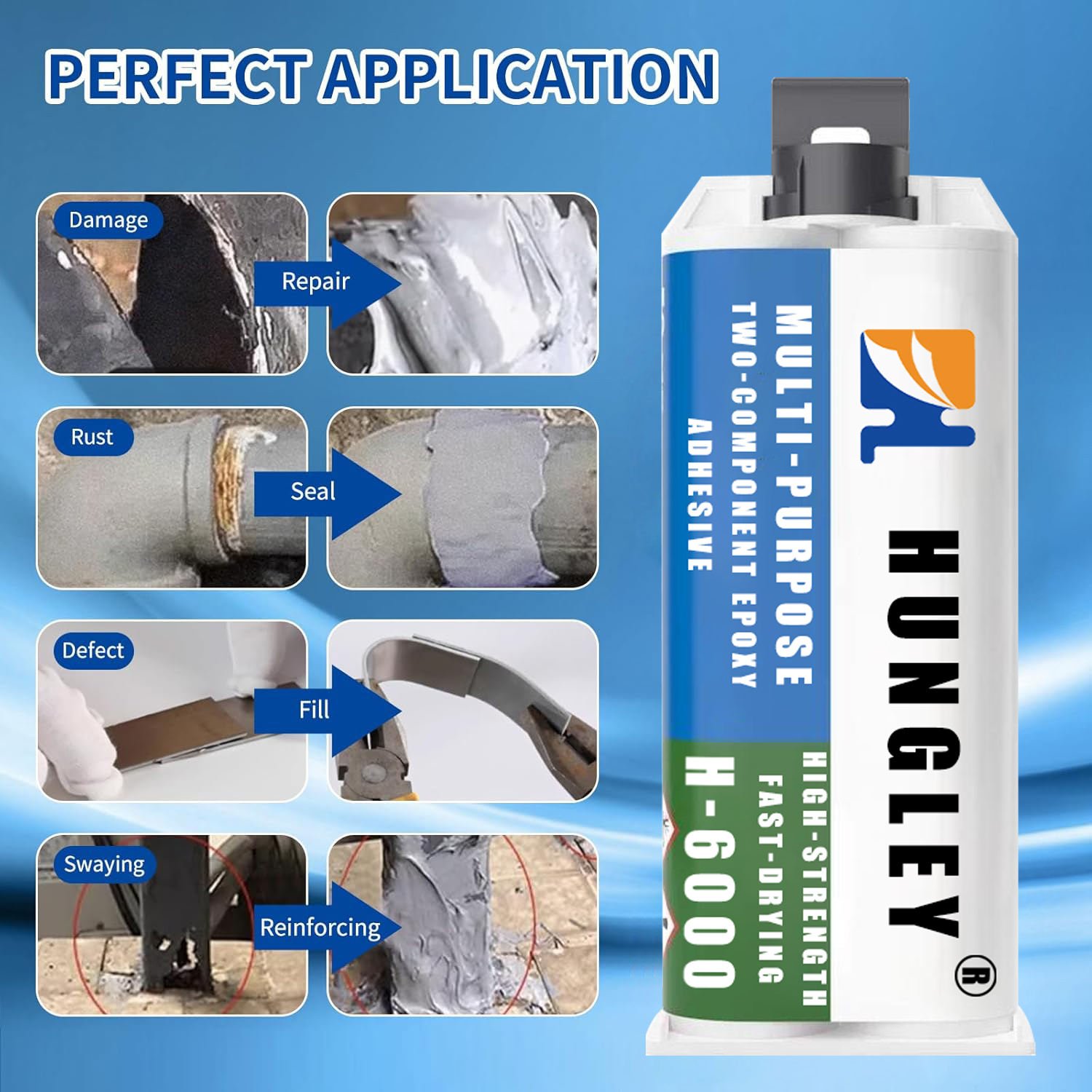 Clear Epoxy Glue Kit Fast Repair Multi Purpose Glue for Repairing Tile Metal Ceramics Plastic Wood AB Epoxy Adhesive Super Glue