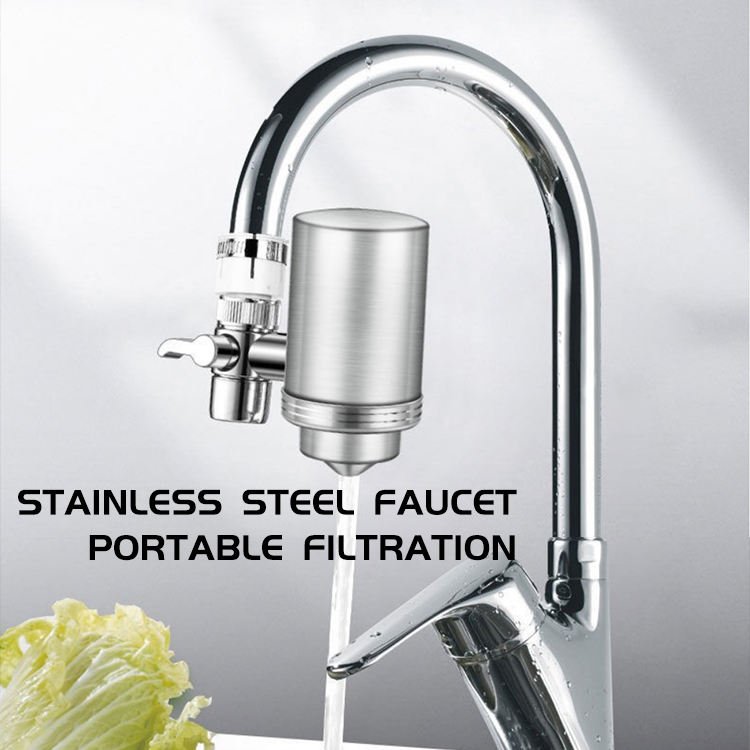 Faucet Water Filter Kitchen Faucet Water Purifier Faucet Mounted With 304 Stainless Steel Activated Carbon Filter