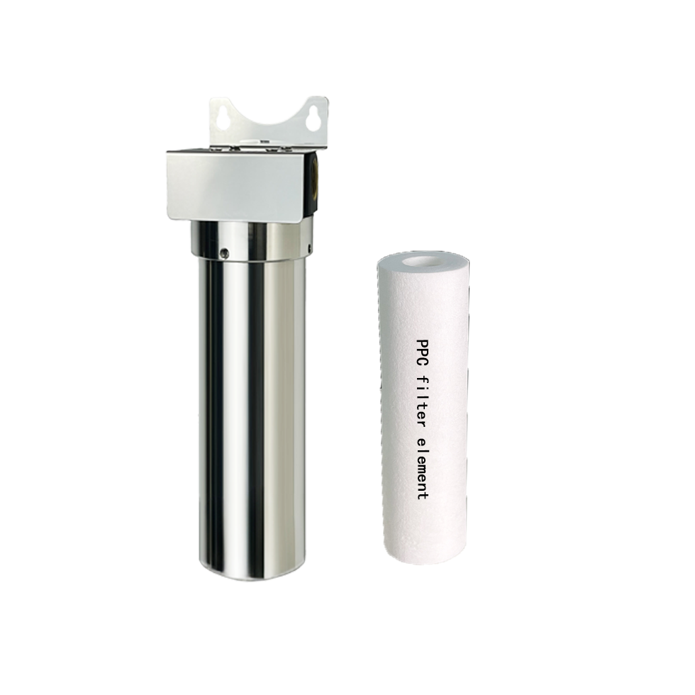 QZ89P Manual Water Filter with 304 Stainless Steel Pre-Filter for Outdoor and Household Use