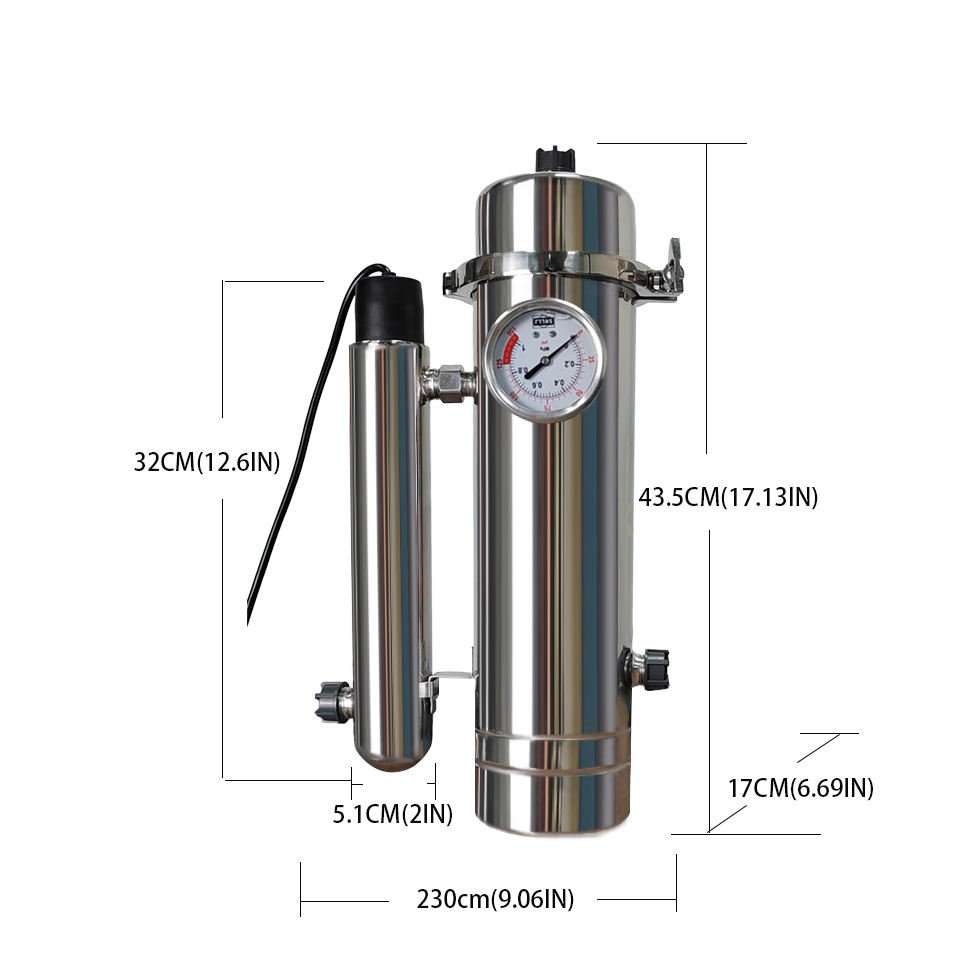 SKUV-1000L Ultraviolet Stainless Steel UF System Household Water Filter