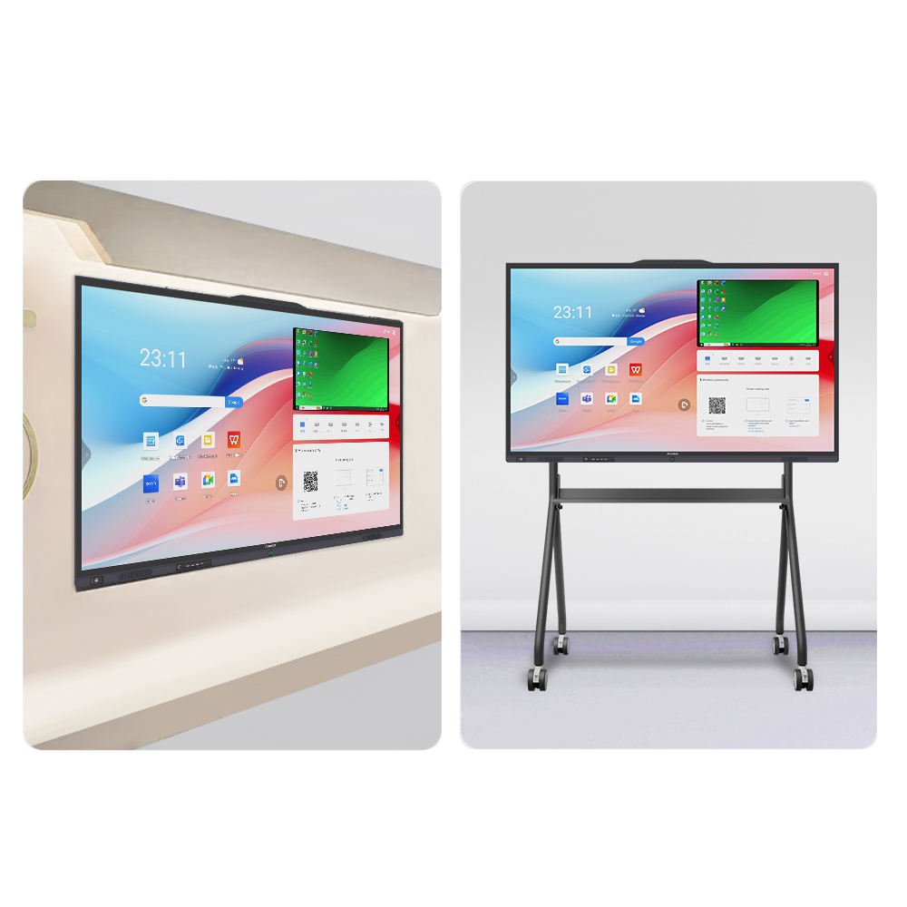 Amdox 65/75/86/98/110 Inch Android System 4K UHD Flat Panel Interactive Whiteboard Smart Board for Education Conference Display