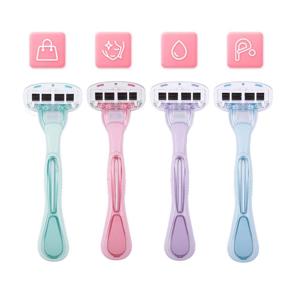 GOODMAX Razor Blades Women Back Hair Shaver Razor Five Blade Removal Body Razor