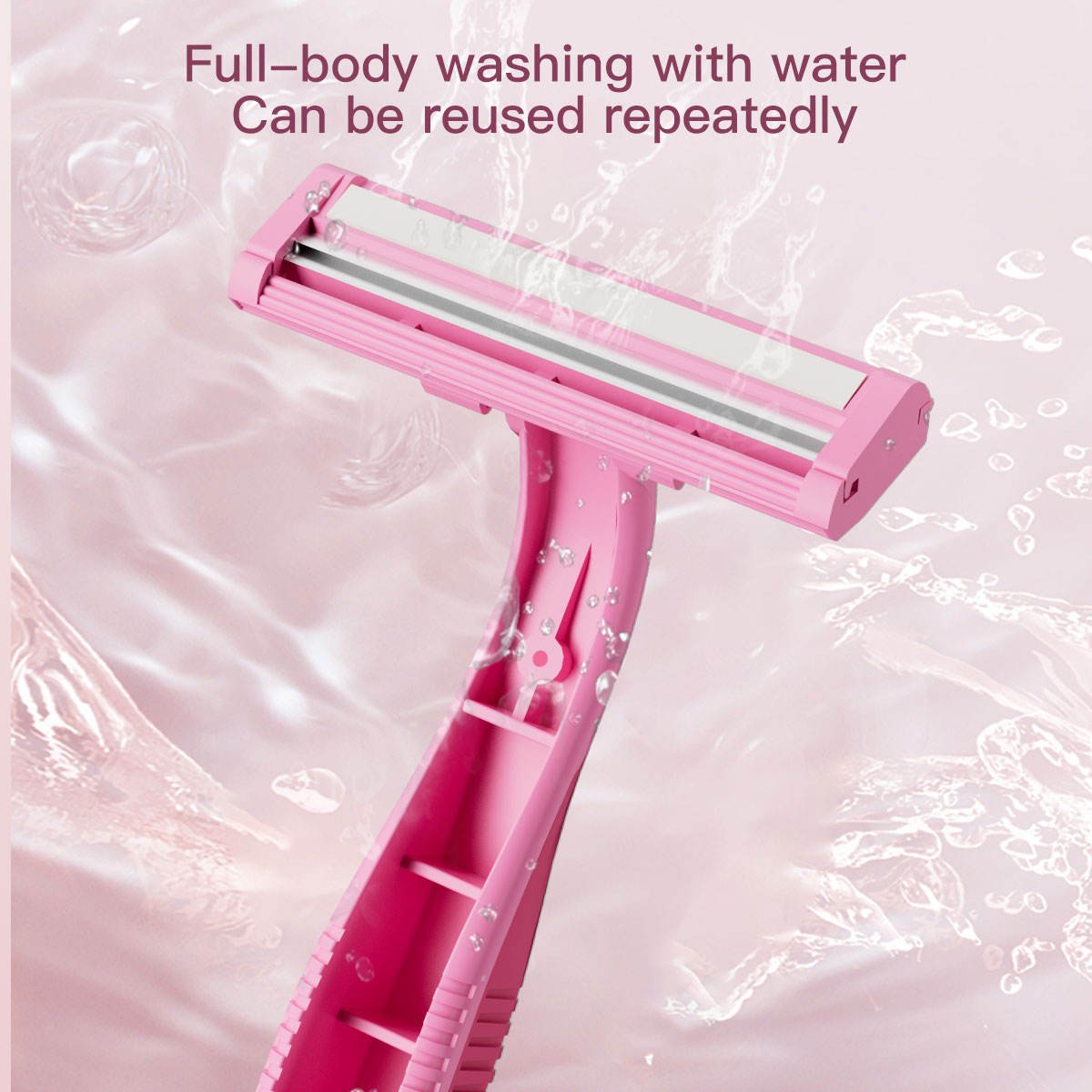 MAX Brand New Design Twin Blade Razor Disposable Shaving Razor for Women with Display Package 24 Pcs/Card
