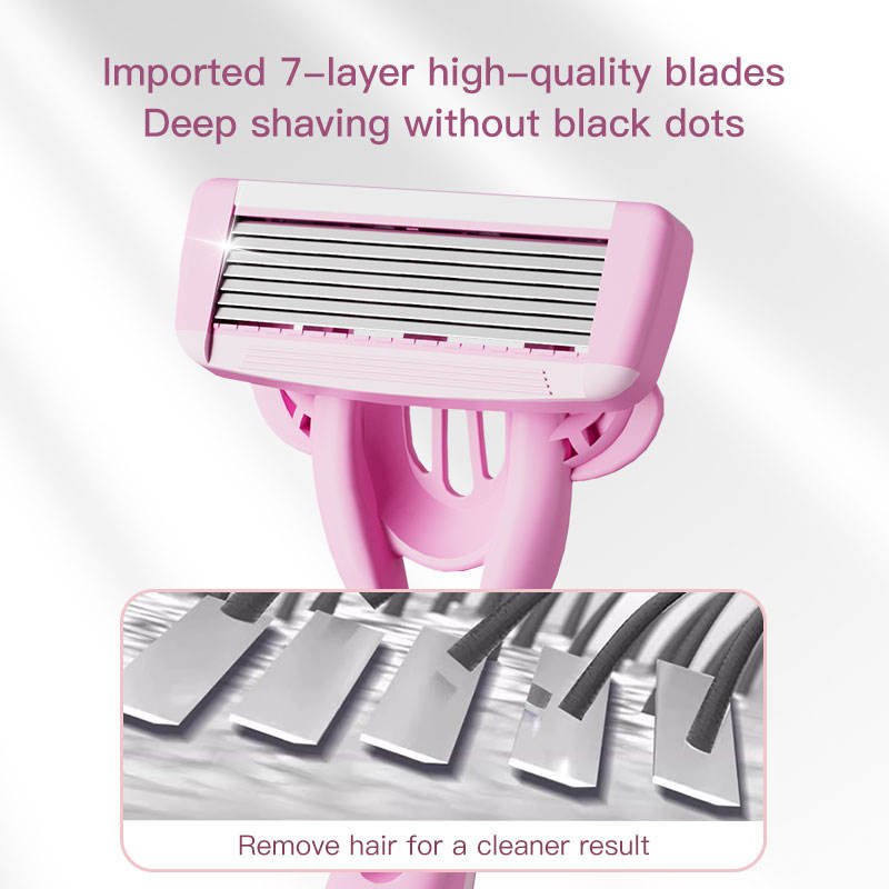 Max New Design Women's Razors 7 Blade Stainless Steel Disposable Razor Sensitive Skin Friendly Shaving Razor