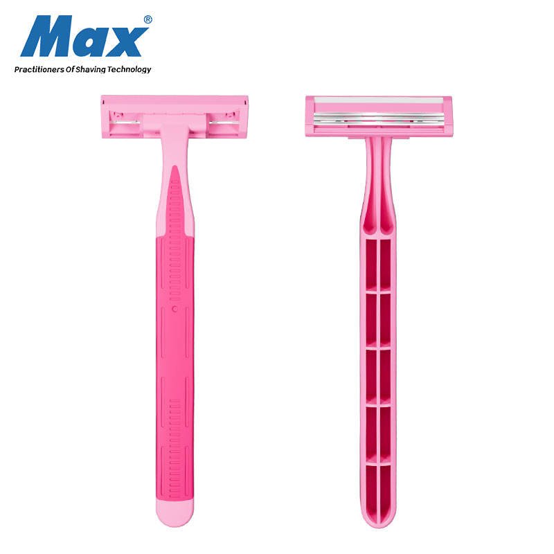 Max Hot Sell Disposable Women Safety Body Female Custom Packing Offers Facial Razor with 3 Blades High Quality
