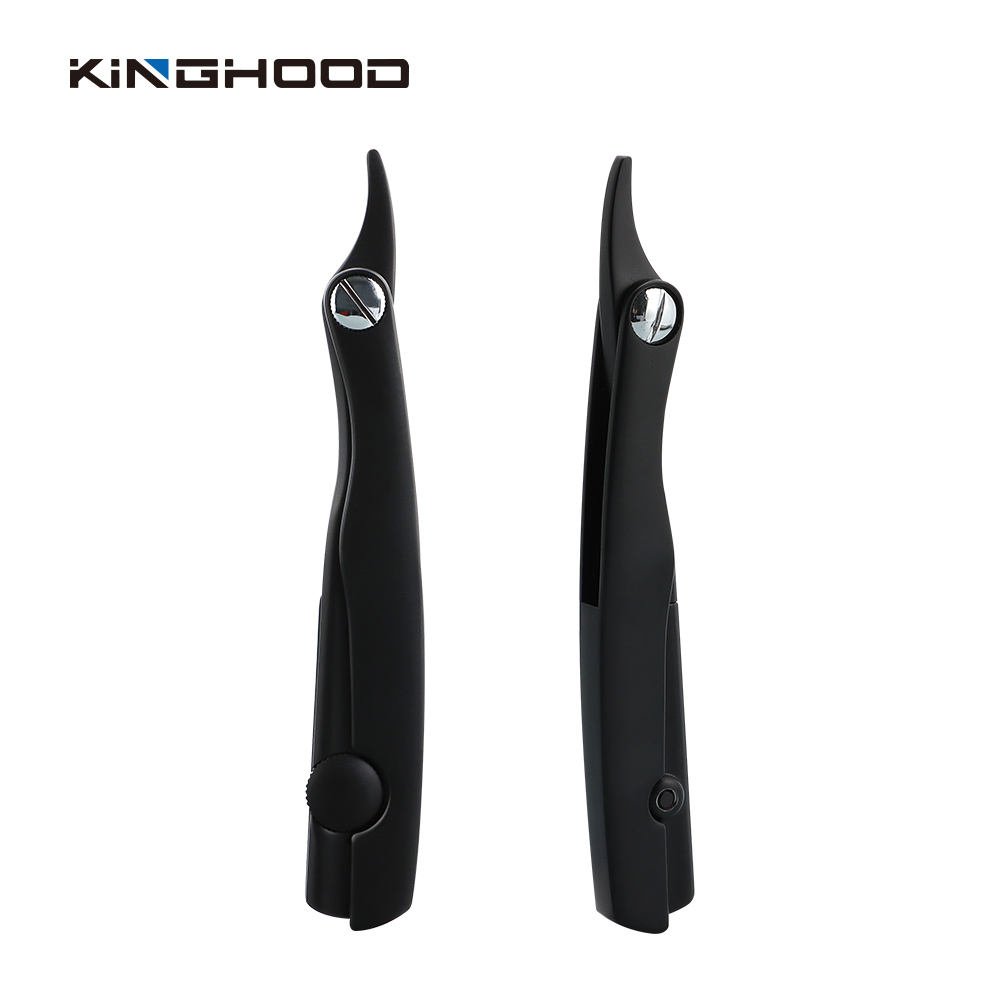 KINGHOOD High Quality Men Grooming Metal Handle Zinc Alloy Black Matte Custom Logo Straight Barber Razor
