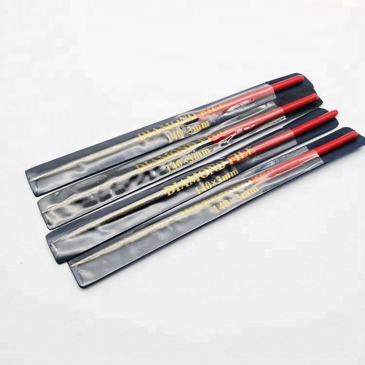Electroplated Gold Steel Stone File Flat/square/triangular/diamond Round File 3/4/5 mm Titanium-plated Emery Assorted File