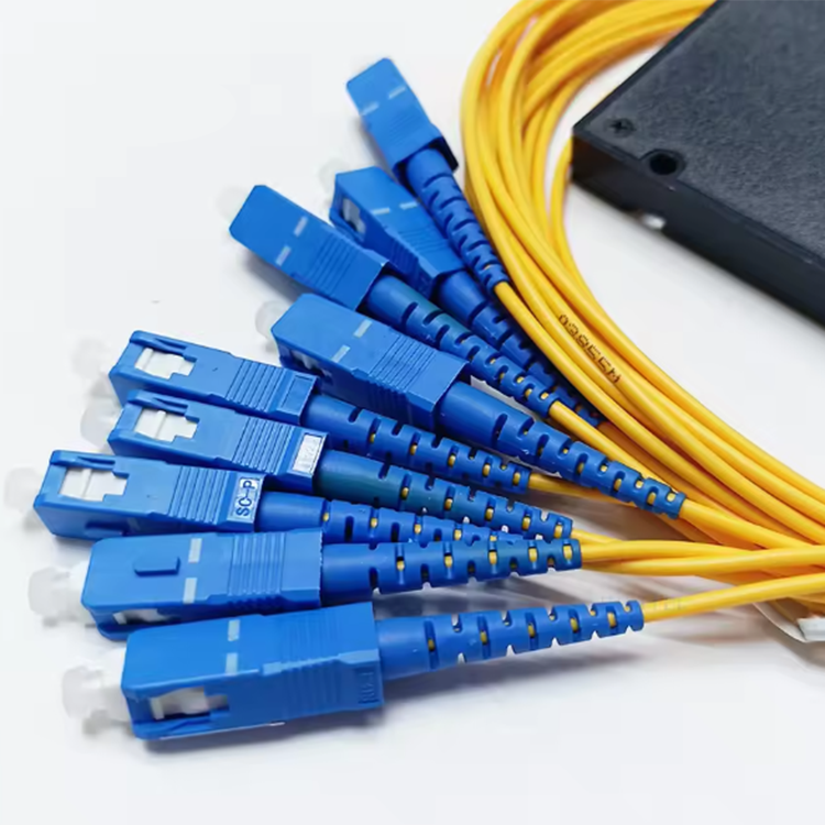 1x16 PLC Fiber Optic Splitter SC/UPC Connector ABS Box Type Singlemode Fiber Splitter for FTTH Network