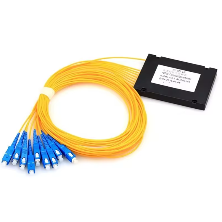 1x16 PLC Fiber Optic Splitter SC/UPC Connector ABS Box Type Singlemode Fiber Splitter for FTTH Network