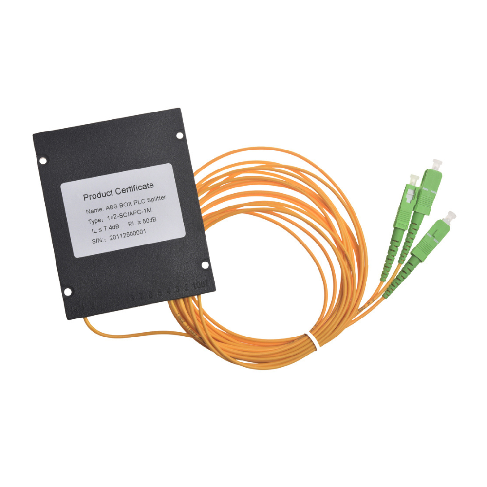 ABS Box type ftth fiber optic epon/gpon plc splitter 1 4 fiber optic splitter 1x4
