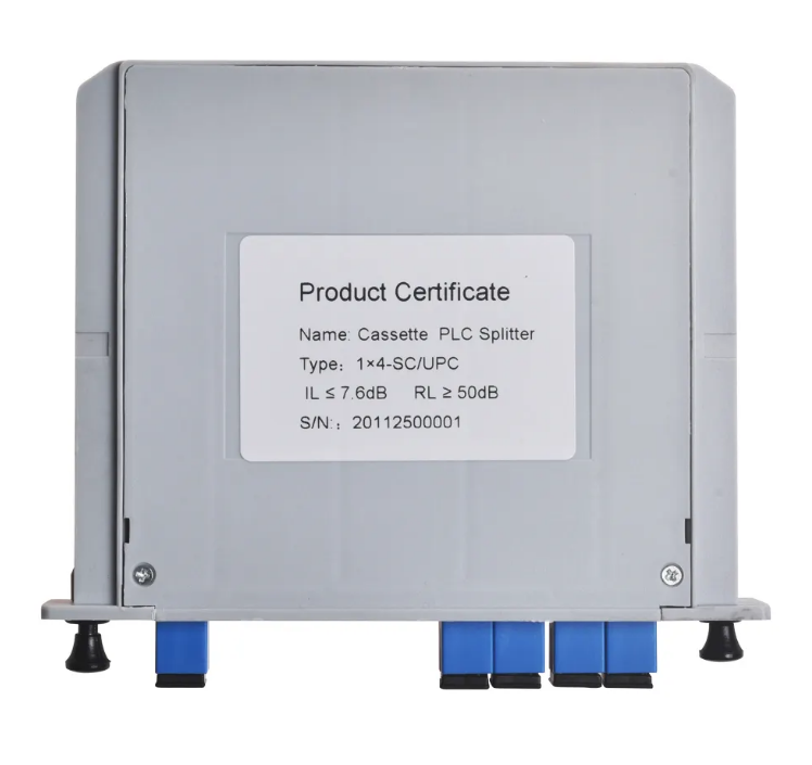 FTTH Factory Supply Cassette Type Fiber Optical Splitter Mini 1*4 SC UPC Fiber Optic Splitter
