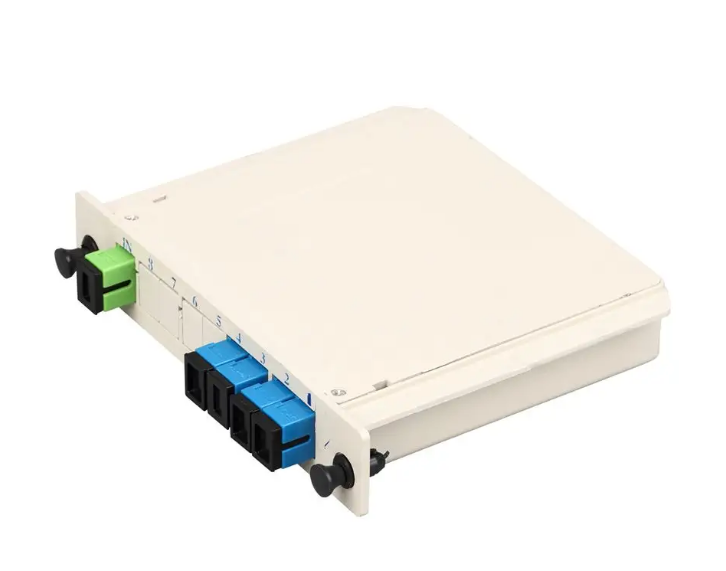FTTH Factory Supply Cassette Type Fiber Optical Splitter Mini 1*4 SC UPC Fiber Optic Splitter