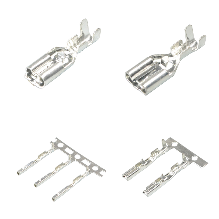 Qianwei Brand PL2500802-40C Series 6.3 Quick Connect Terminals 250 Brass Contact Male/Female for 16-18 AWG Wire Connections