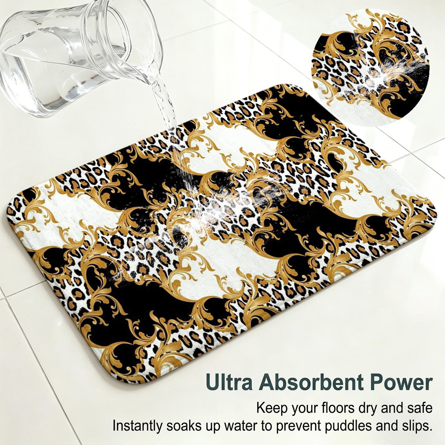 Custom Printed Flannel Bath Mat Non Slip Soft Absorbent Bathroom Rug Personalized Modern Home Decor Floor Mats Wholesale