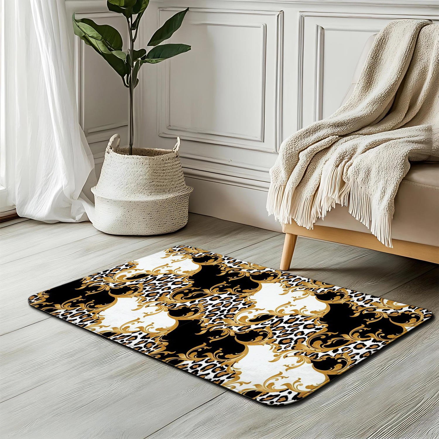 Custom Printed Flannel Bath Mat Non Slip Soft Absorbent Bathroom Rug Personalized Modern Home Decor Floor Mats Wholesale