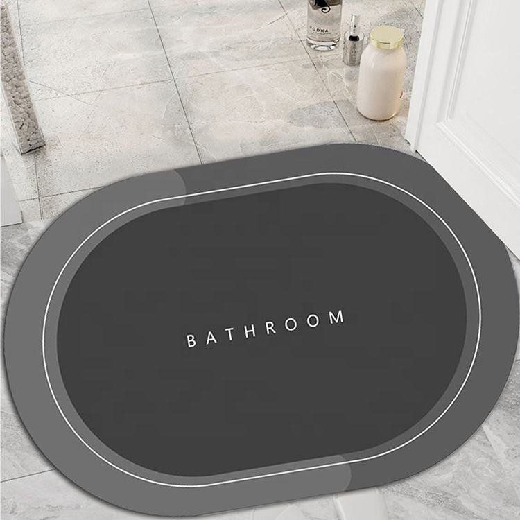 2024 LW Quick Dry Mat Diatomite New Bathroom Fashion Japanese Absorbent Bath Mat Technology Floor Mat