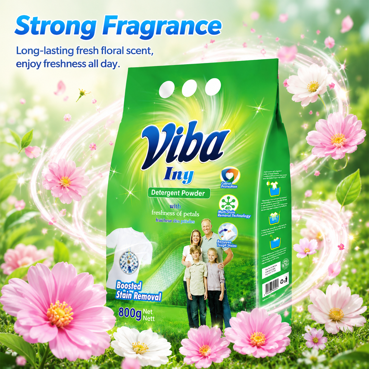 800g 3kg Manufacturer Direct Sale Washing Powder Detergent High Foam Strong Stain Removal Powder Soap Wholesale for Africa