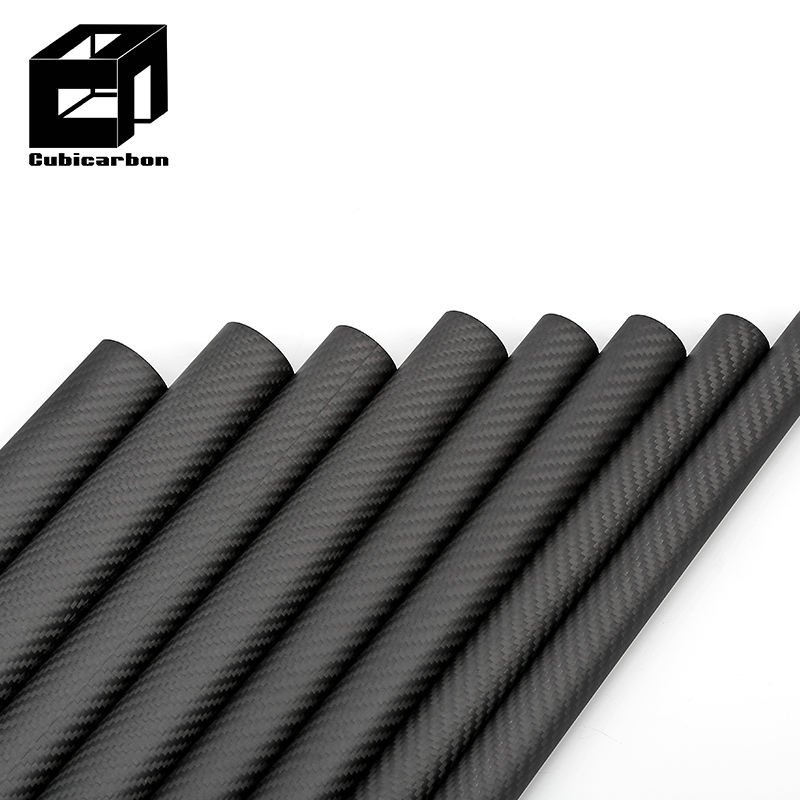 3K Full Carbon Fiber Tube Gloss 12 mm T300 Carbon Fibre Tube Material Prepreg Customized Tube Carbon
