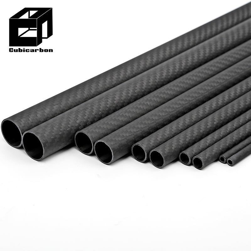3K Full Carbon Fiber Tube Gloss 12 mm T300 Carbon Fibre Tube Material Prepreg Customized Tube Carbon