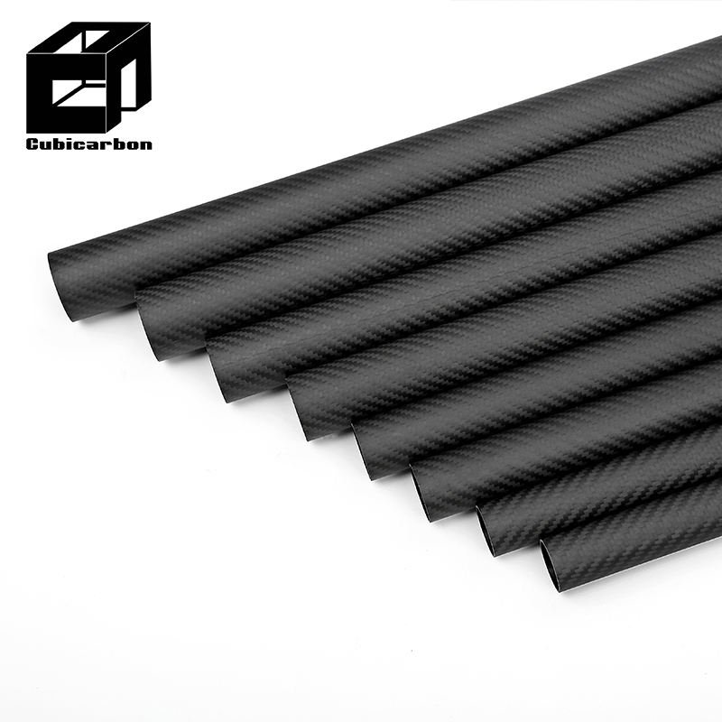 3K Full Carbon Fiber Tube Gloss 12 mm T300 Carbon Fibre Tube Material Prepreg Customized Tube Carbon