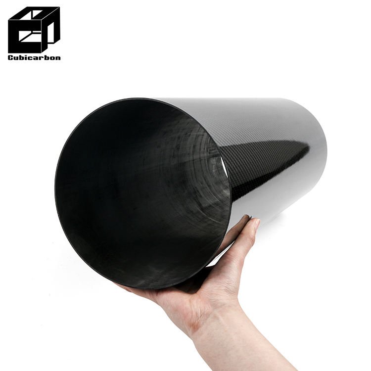 High Strength 3K Large Diameter Carbon Fibre Tube Carbon Fiber Tubing Custom 90mm 100mm 150mm