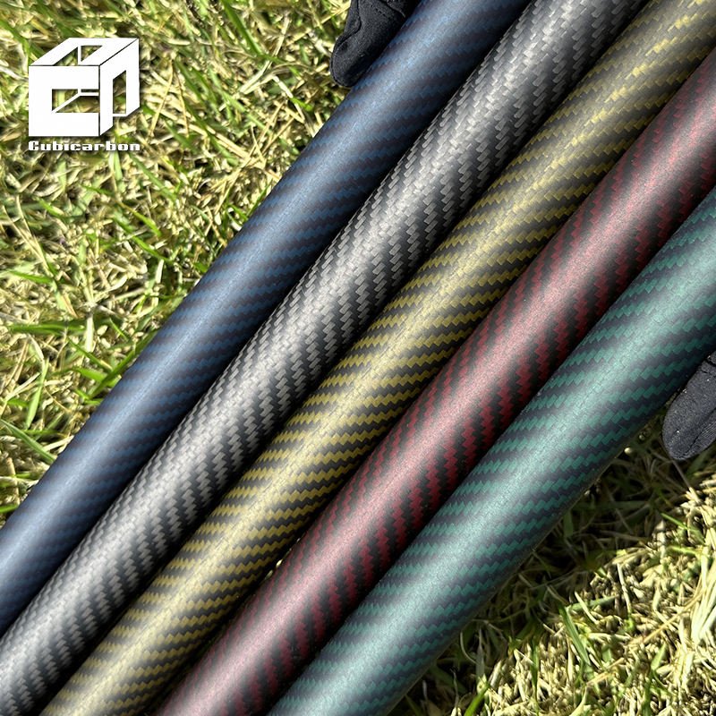 OEM 12*10*1000mm Carbon Fiber Tubes 3K Colored Gold Yellow Carbon Fibre Tube Custom 1500mm 2000mm Carbon Fiber Tube Pipe