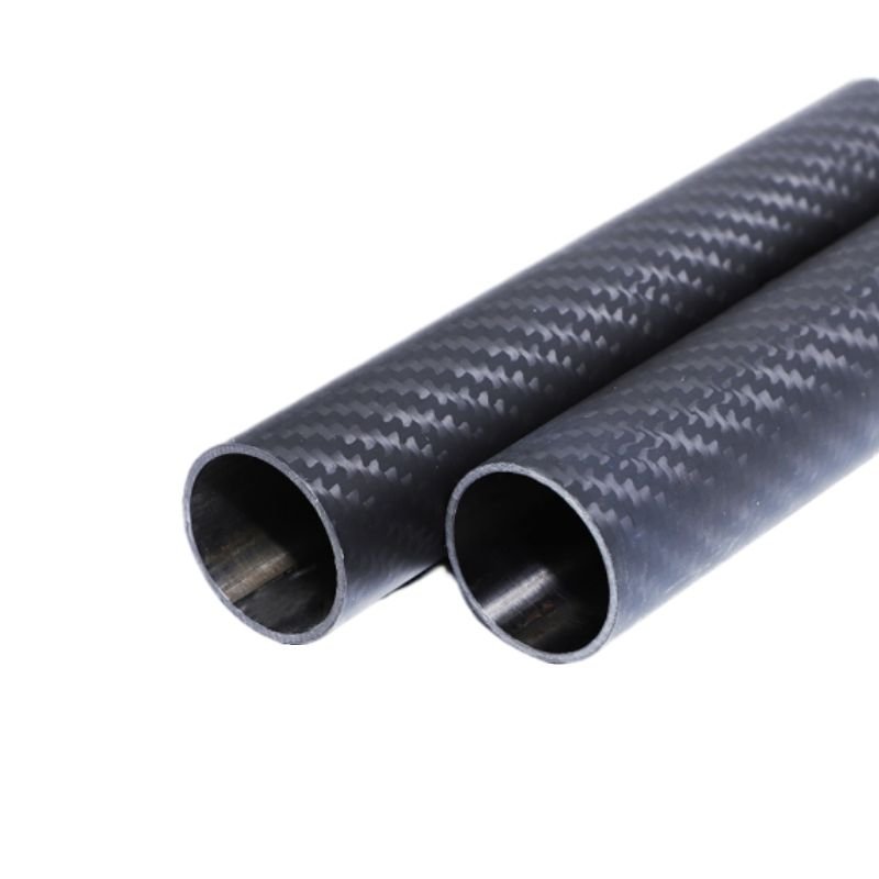 OEM Customized Large Diameter Full Carbon Fibre Pipe Manufacturer 3K Round Carbon Fiber Tube with CNC Machining