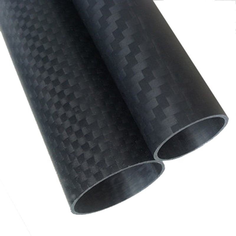 3K Carbon Fiber Tube Thickened Carbon Fiber Roll Tube 8 10 16 20 25 30 40mm Carbon Round Tube High Strength