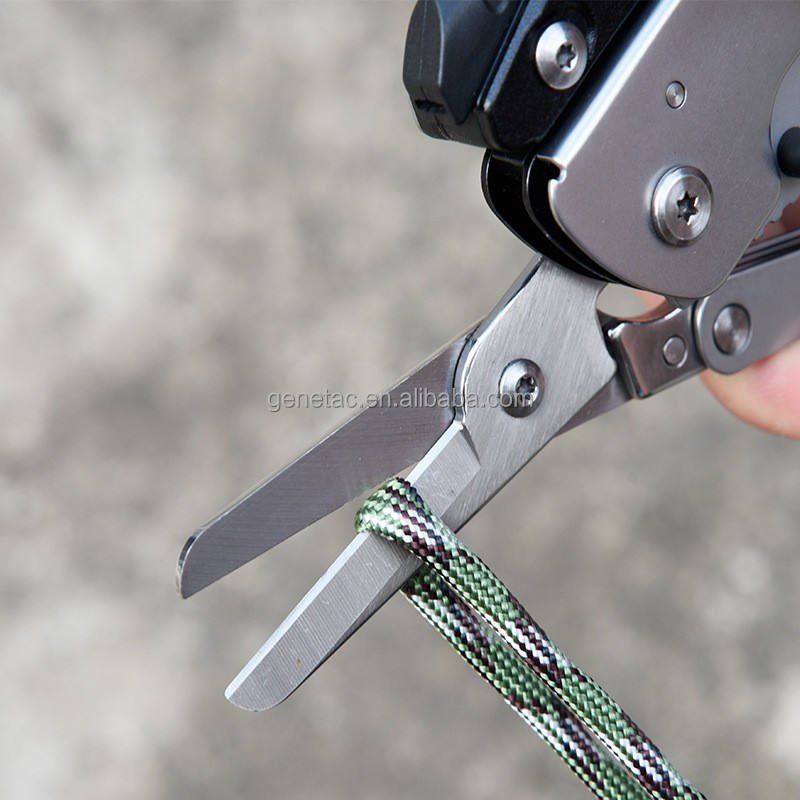 OEM Industrial Camping Gift Foldable Multitool Pliers Screwdriver Blade Knife Wrench Ruler File Lighter Strips for Outdoor Use