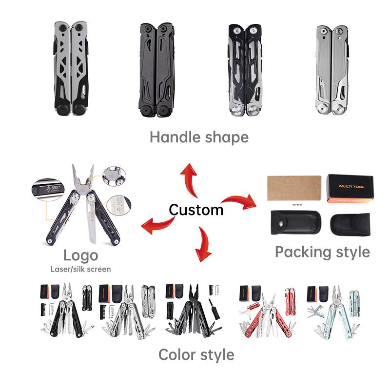 Multi Herramientas Stainless Steel Multifunction Camping Tactical Knife Blade Pliers Tool Multitool