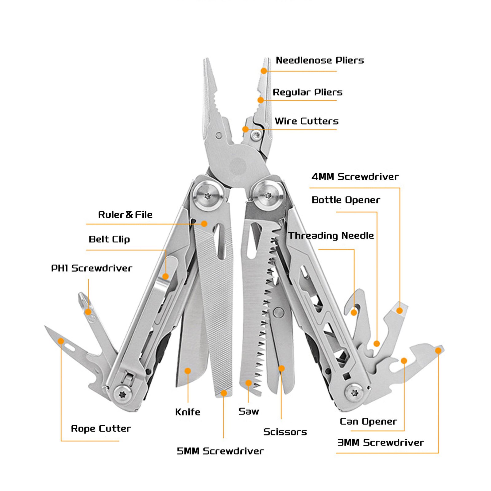 Multi Herramientas Stainless Steel Multifunction Camping Tactical Knife Blade Pliers Tool Multitool