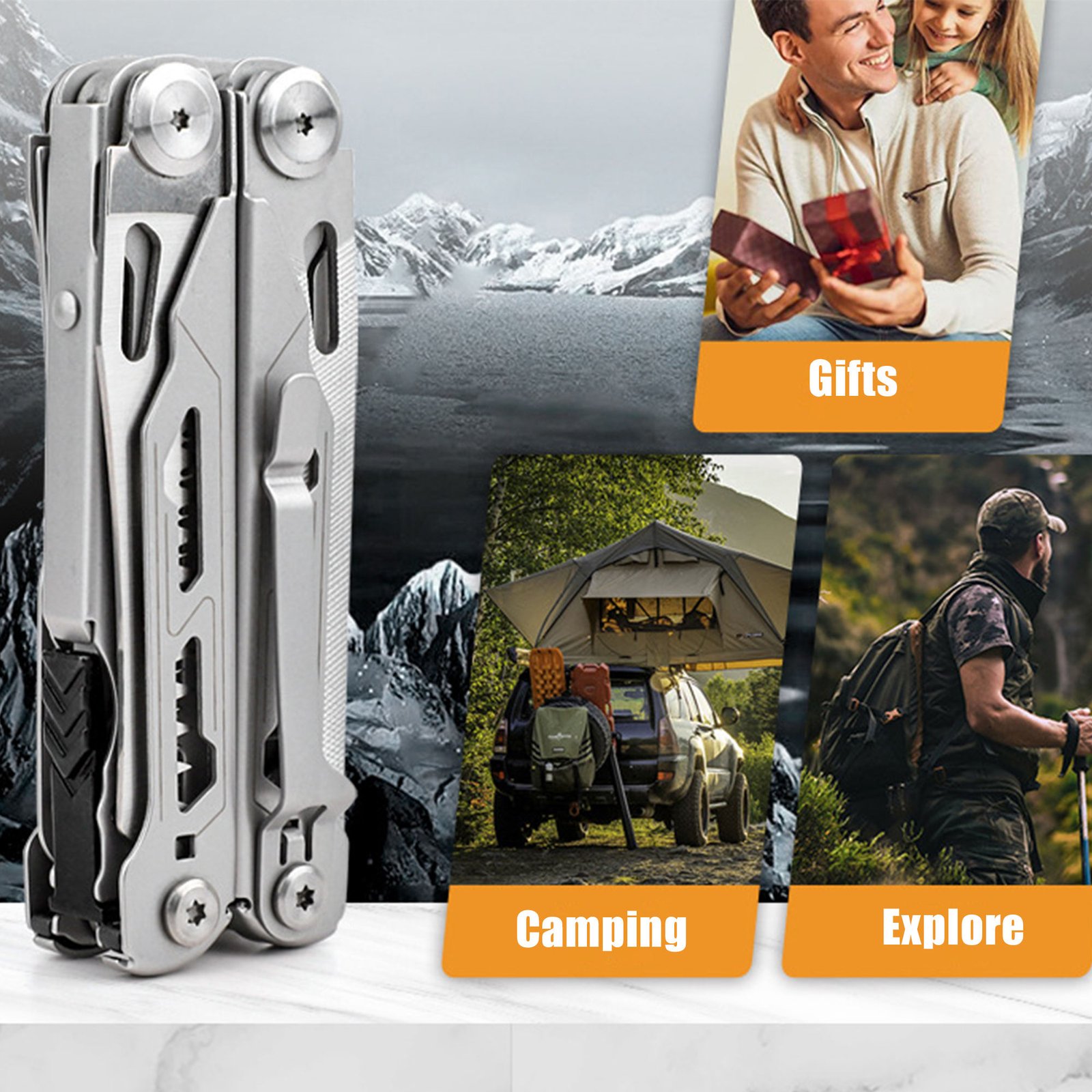 Multi Herramientas Stainless Steel Multifunction Camping Tactical Knife Blade Pliers Tool Multitool