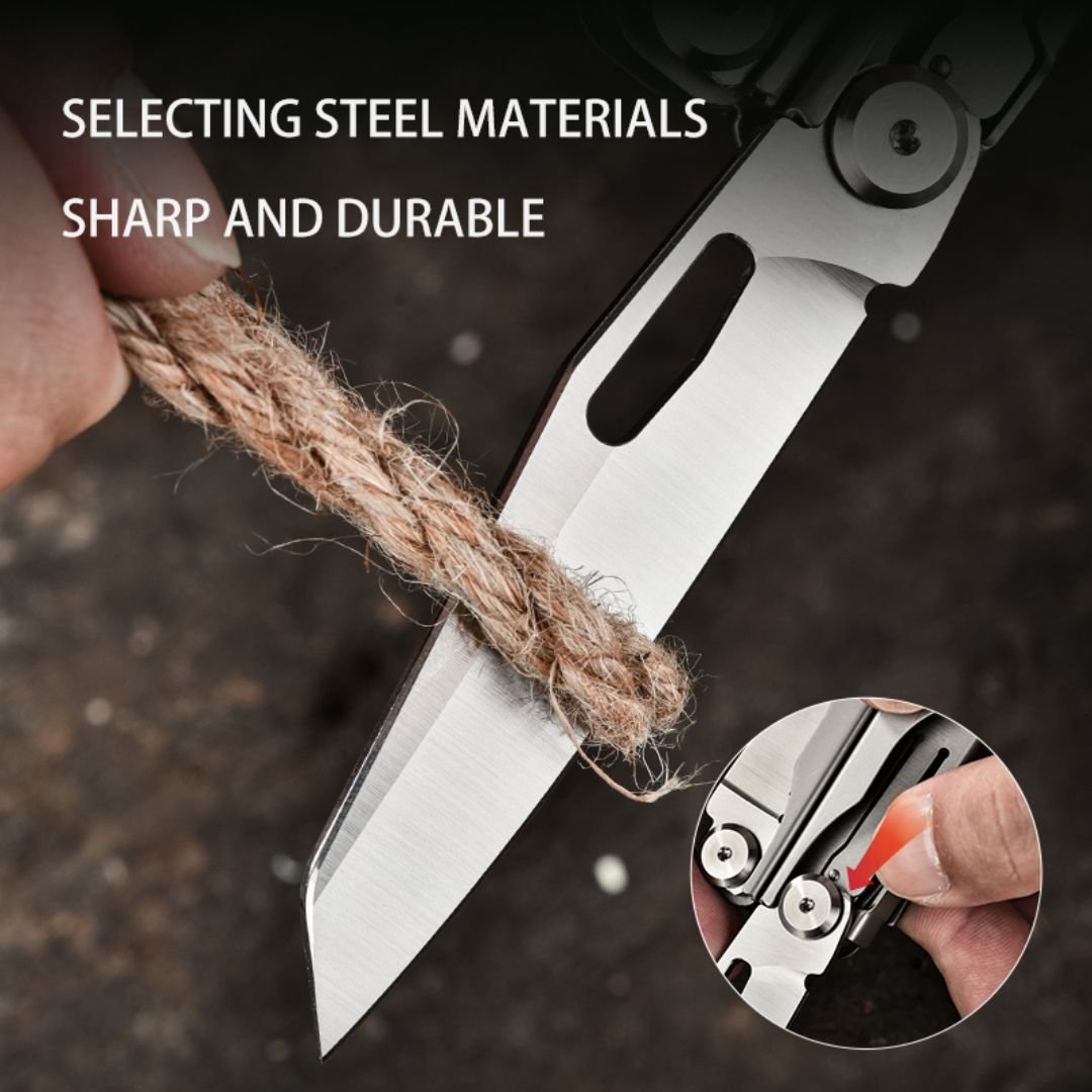 PioneerEDC 18-in-1 Multi Tool Pliers Stainless Steel EDC Multitool with Pocket Knife with Oxford Pouch Multipurpose Utility Tool