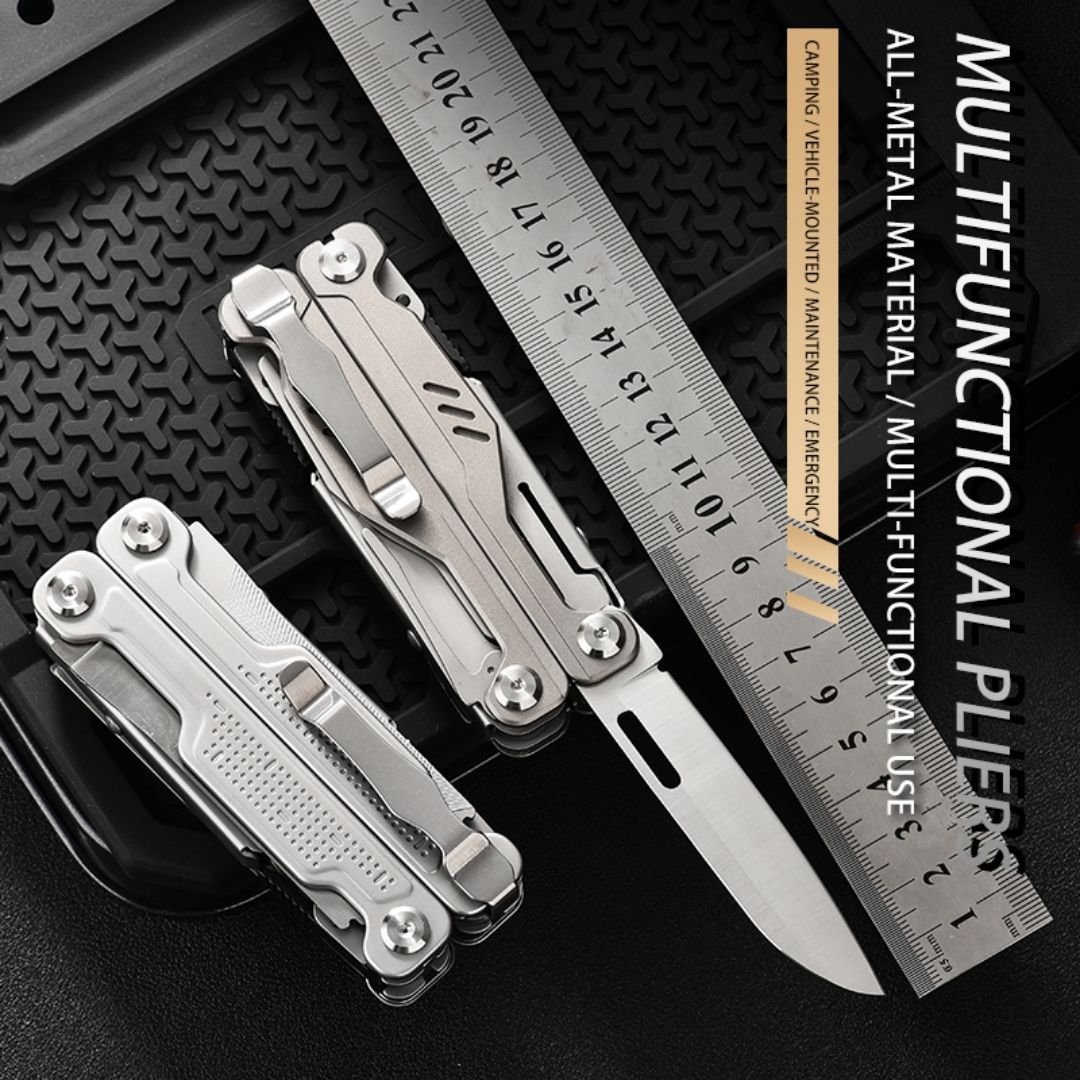PioneerEDC Multitool 20-in-1 Pocket Knife Screwdriver Sleeve Self-locking Pliers Sheath-for Outdoor Survival Camping Hiking OEM