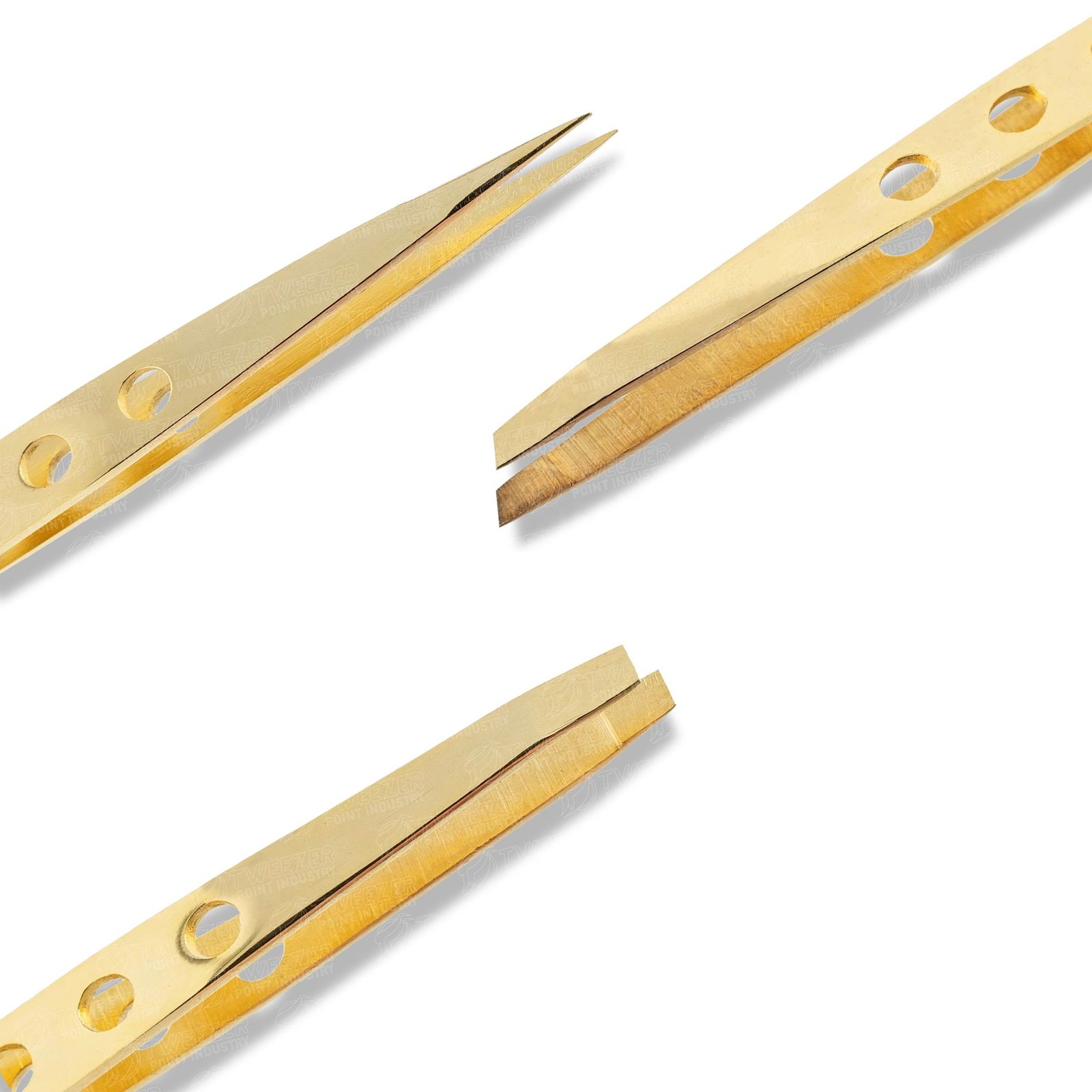 Wholesale Stainless Steel Eyebrow Tweezer Beauty Instrument Ingrown Hair Splinters Removal Slanted Tip Custom Logo & Packaging