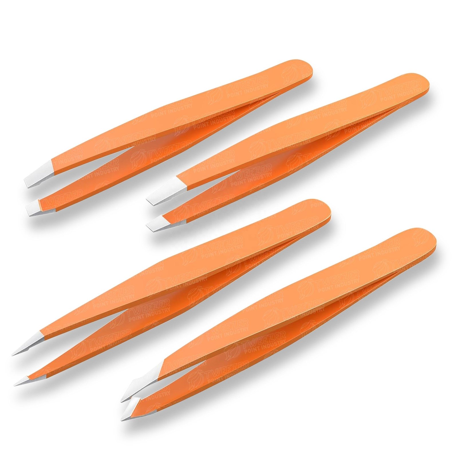 Wholesale Stainless Steel Eyebrow Tweezer Beauty Instrument Ingrown Hair Splinters Removal Slanted Tip Custom Logo & Packaging