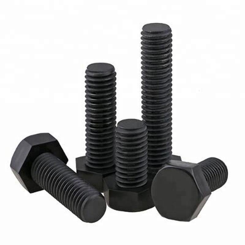 M1.6-M52 Black Plastic Nylon Hex Head Full Threaded Bolt DIN933 DIN931