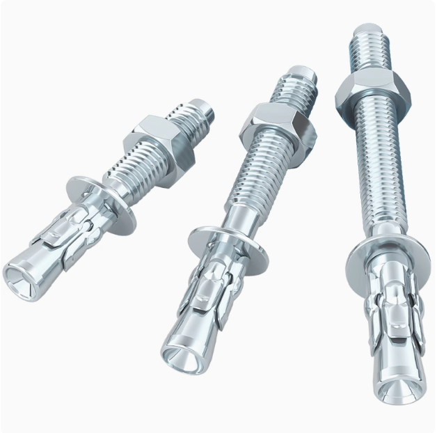 Carbon Steel Hot Dipped Galvanized Zinc Plated 1/4 in Diameter Wedge Anchor Expansion Bolt M4-M16 Multiple Sizes in Stock