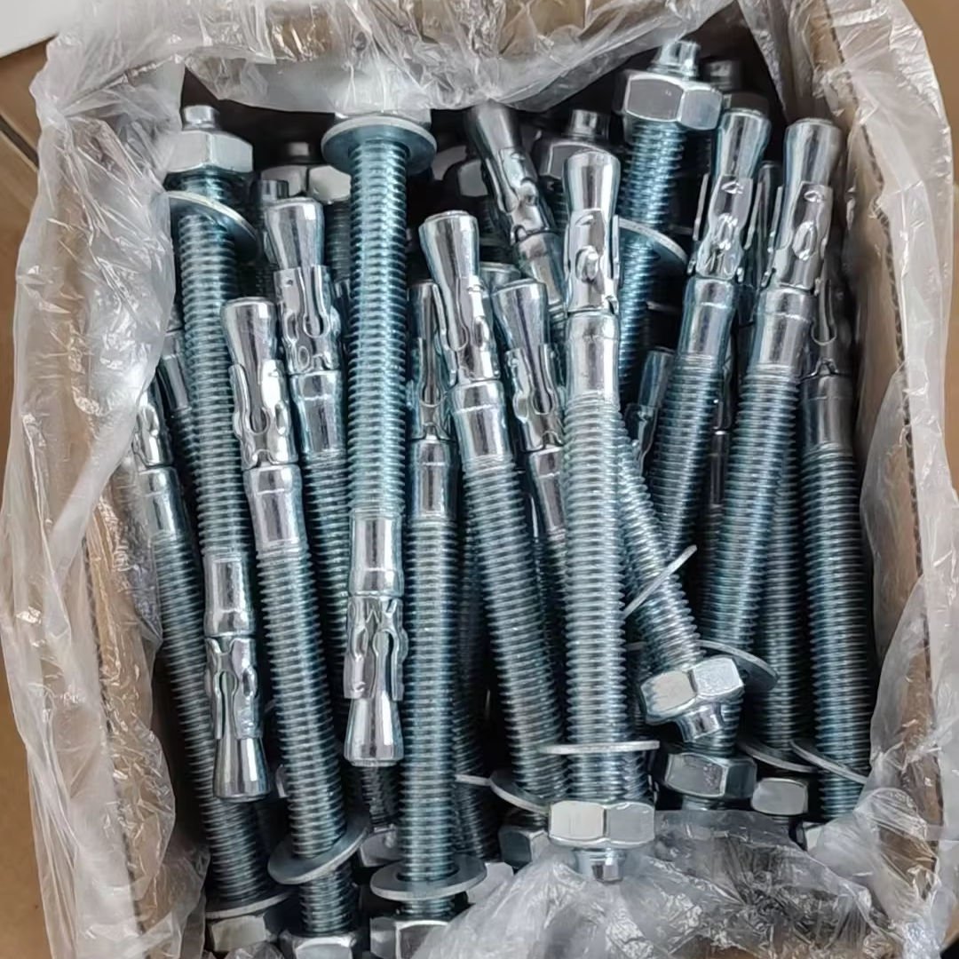 Carbon Steel Hot Dipped Galvanized Zinc Plated 1/4 in Diameter Wedge Anchor Expansion Bolt M4-M16 Multiple Sizes in Stock
