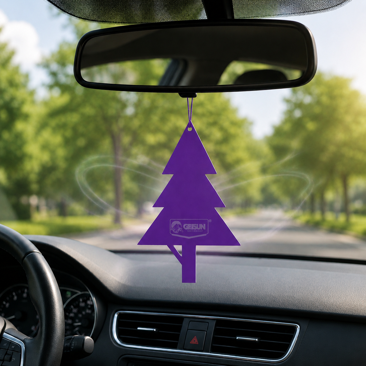 Getsun Vanilla Hanging Air Freshener Car Perfume Long Lasting Fragrance Paper Card Deodorizer Auto Interior Decor