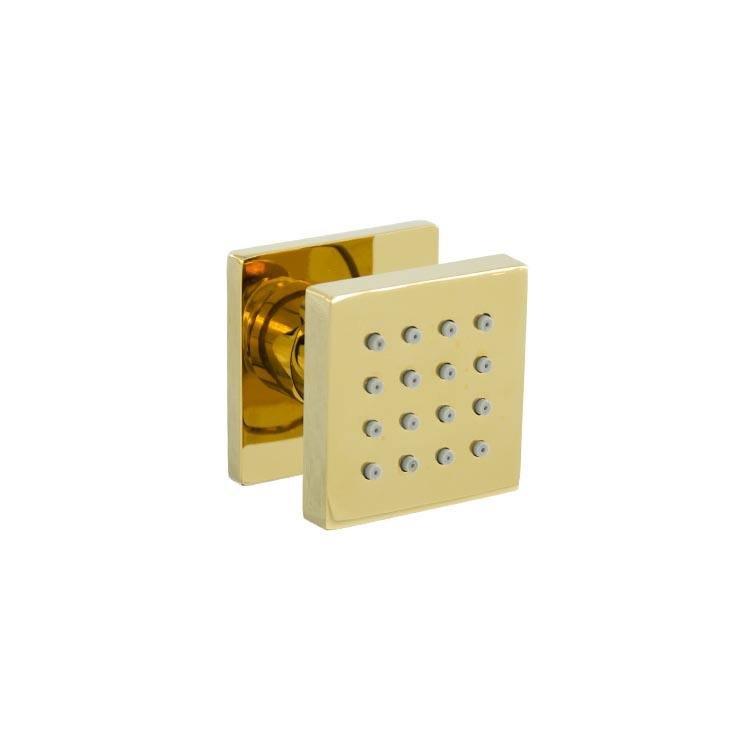 Hot Sale Eco-Friendly Solid Brass Adjustable Square Chrome Body Jet Shower Spray with Contemporary Design for Bathroom