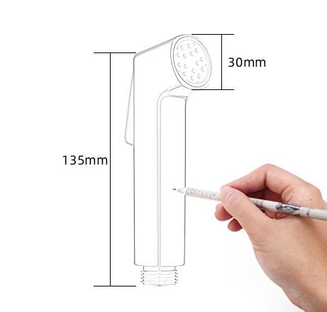 Factory Whosale Cheap Self Clean ABS Plastic Healthy Faucet Bidet Spray Gun Shattaf 1 Functions Cleaning Shower Toilet Bidet Set