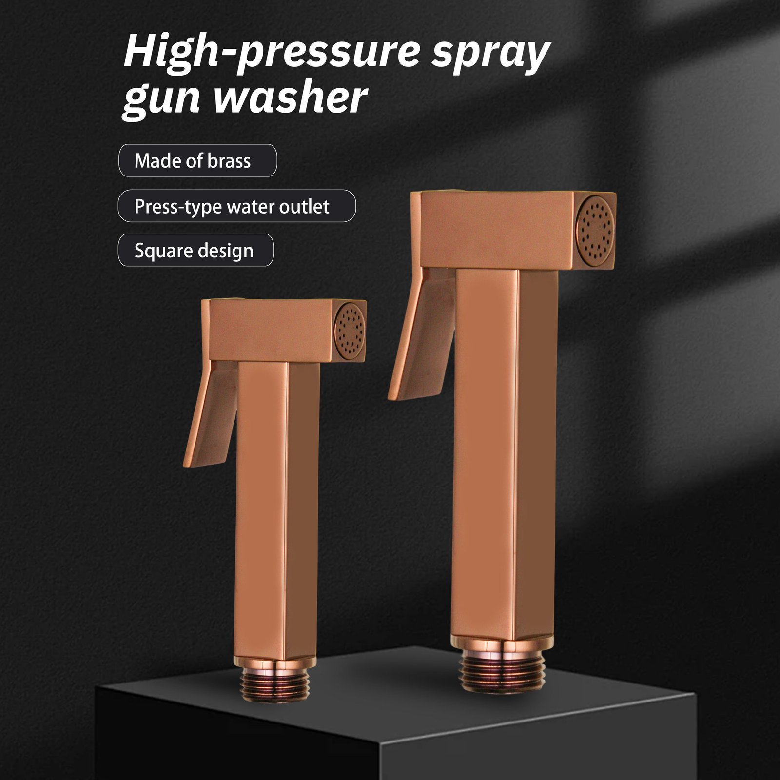 High Quality Modern Design Bathroom Brass Wall Mounted Single Handle Hot/Cold Water Multi-Function Handheld Shattaf Bidet
