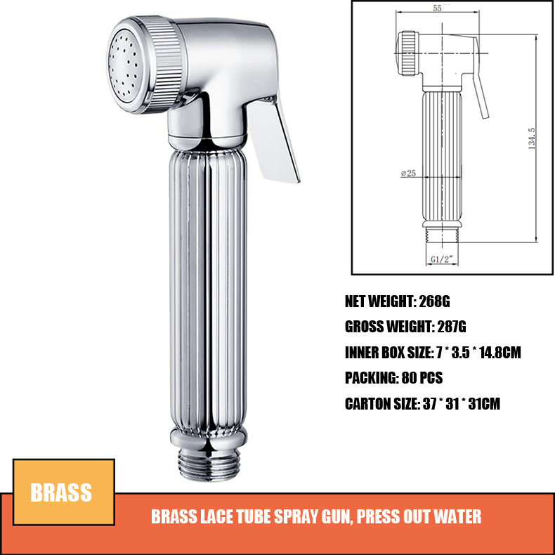 High Quality YISHUI Modern Design Bathroom Brass Wall-Mounted Single Handle Handheld Hot/Cold Water Multi-Function Shattaf Bidet