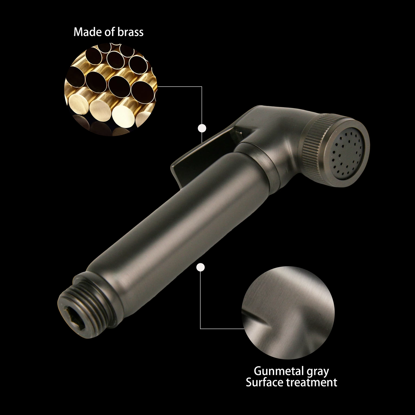 High Quality YISHUI Modern Design Bathroom Brass Wall-Mounted Single Handle Handheld Hot/Cold Water Multi-Function Shattaf Bidet