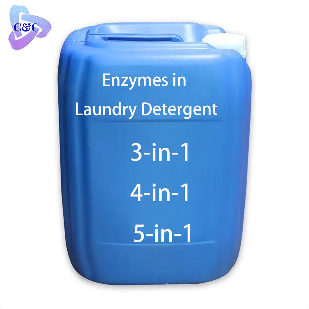 3 in 1 / 4 in 1 / 5 in 1 Enzymes in Laundry Detergent Compound Enzymes of Protease Amylase Lipase Cellulase Mananase Liquid