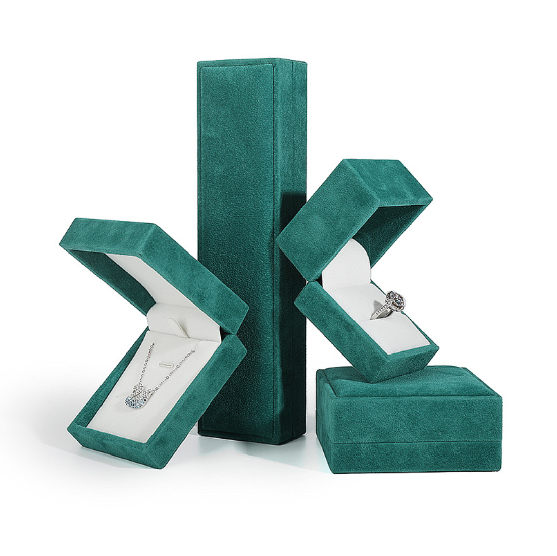 Luxury Leather Jewellery Package Packing Ring Gift Box Custom Jewelry Velvet Ring Box