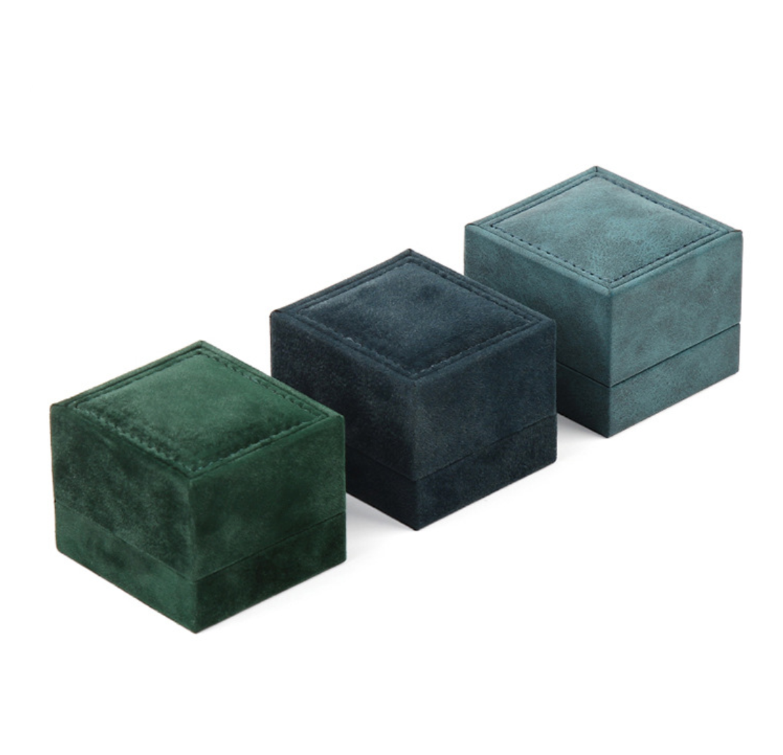 Luxury Leather Jewellery Package Packing Ring Gift Box Custom Jewelry Velvet Ring Box
